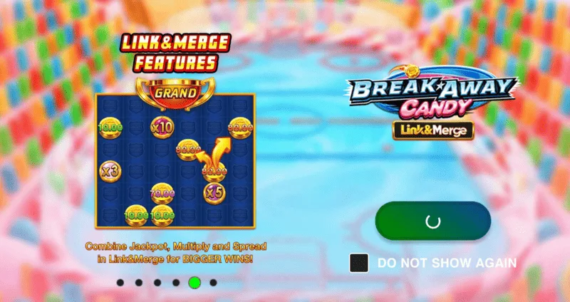 Break Away Candy - главен екран со мрежа 6×6 и хокеарски играчи
